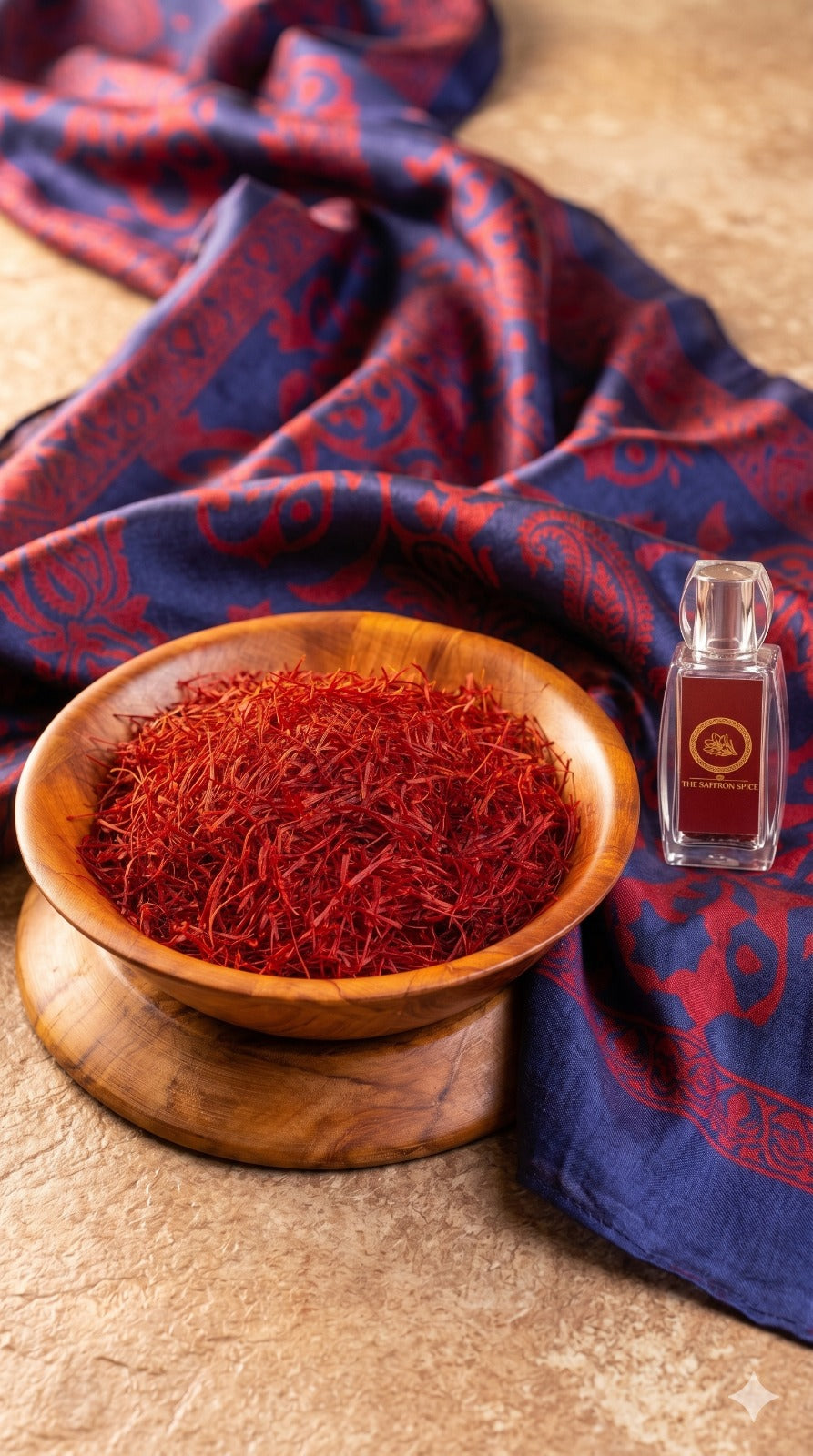 Close-up of authentic Super Negin saffron threads with deep crimson colour
