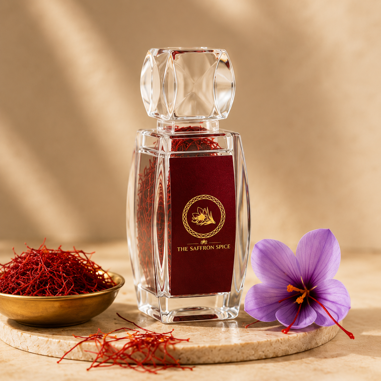 Premium Super Negin Kashmir saffron in glass bottle by The Saffron Spice